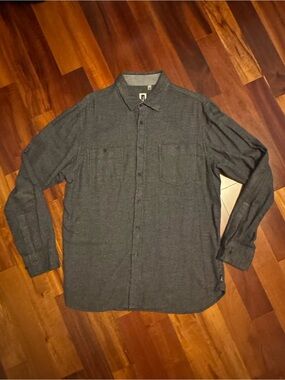 Howe Men's Dark Gray Casual Button-Down Shirt